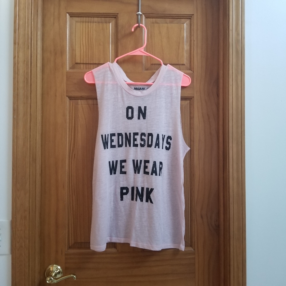 Pink muscle tee